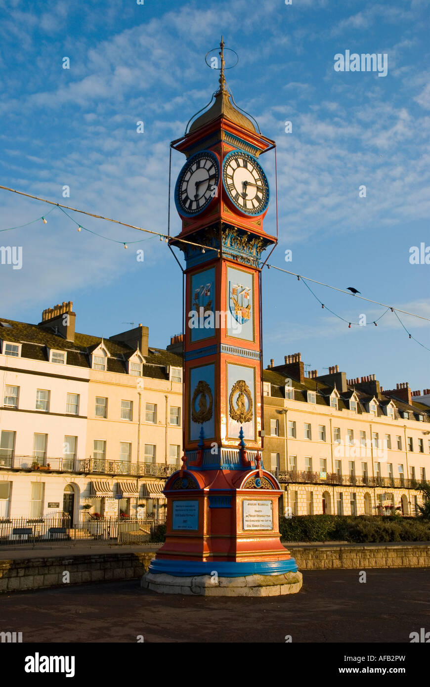 town-clock-weymouth-dorset-stock-photo-alamy