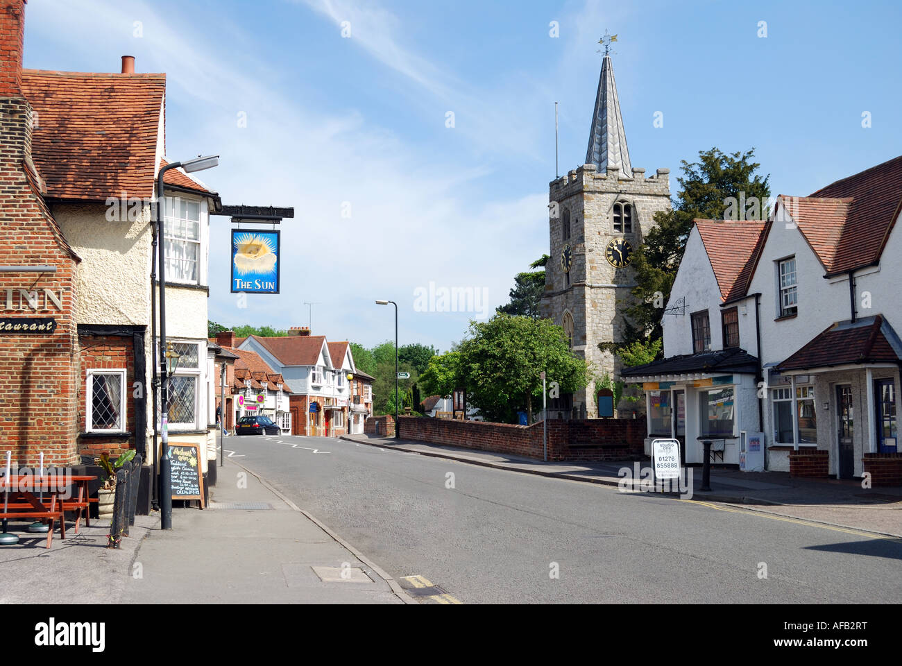 The High Street, Chobham, Surrey, England, United Kingdom Stock Photo 13890299 Alamy