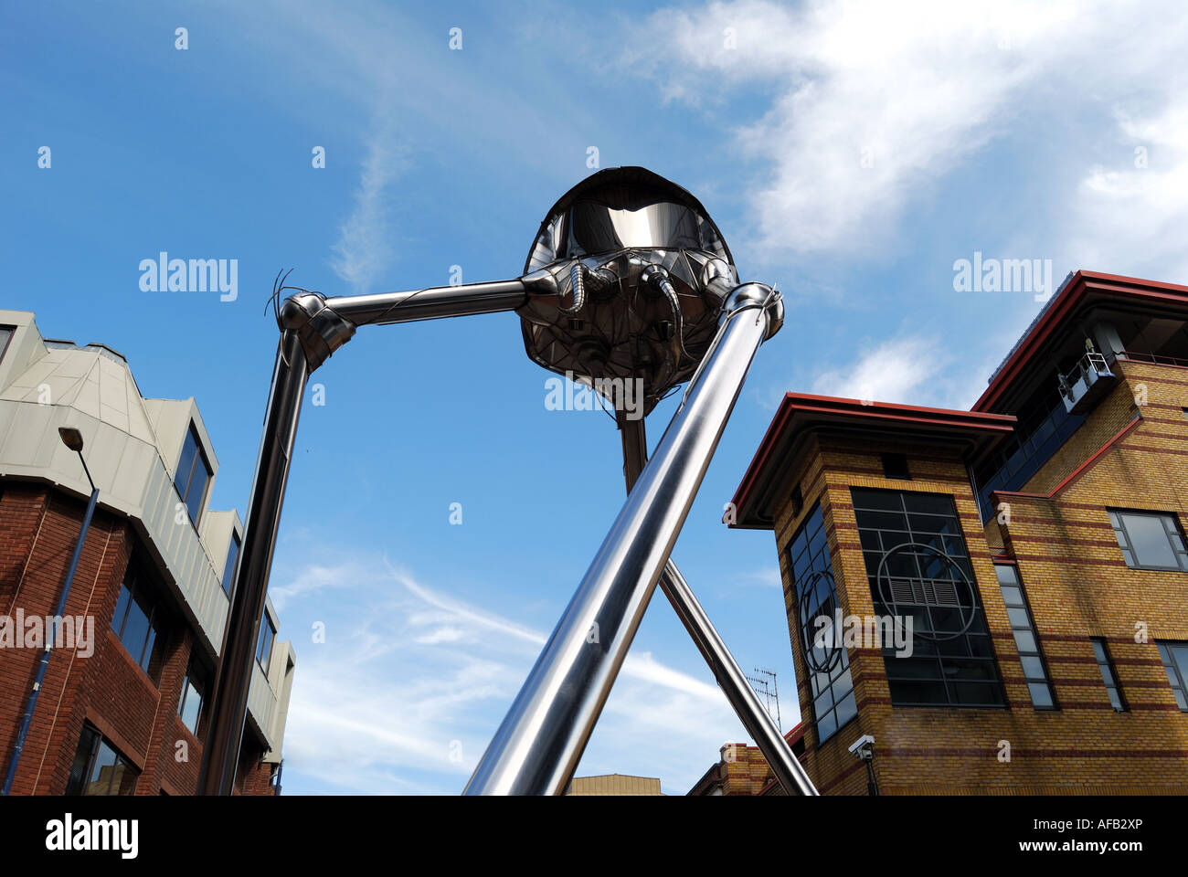 'War of the Worlds' Martian sculpture, Town Centre, Woking, Surrey