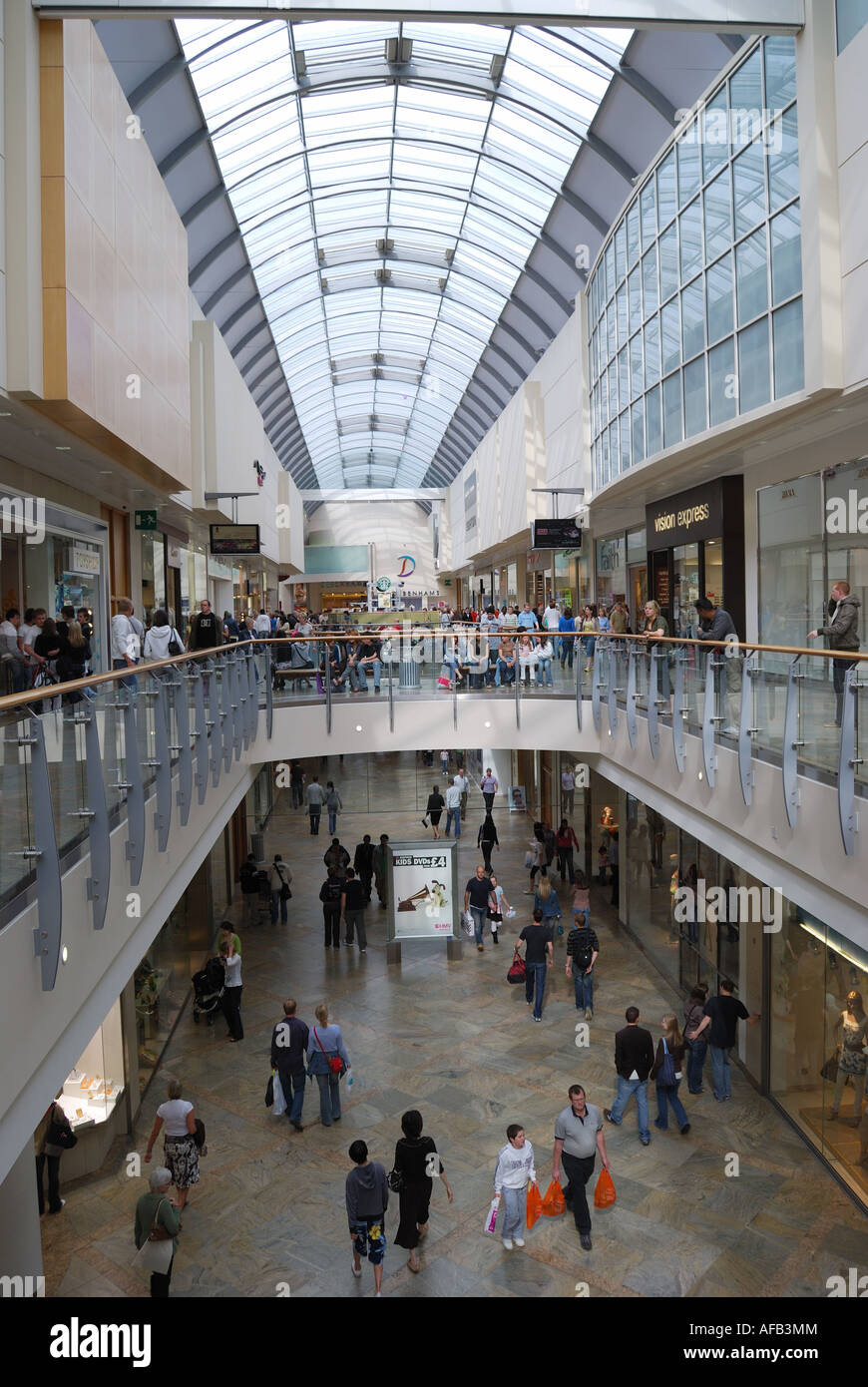 The Oracle Shopping Centre interior, Reading, Berkshire, England, United Kingdom Stock Photo