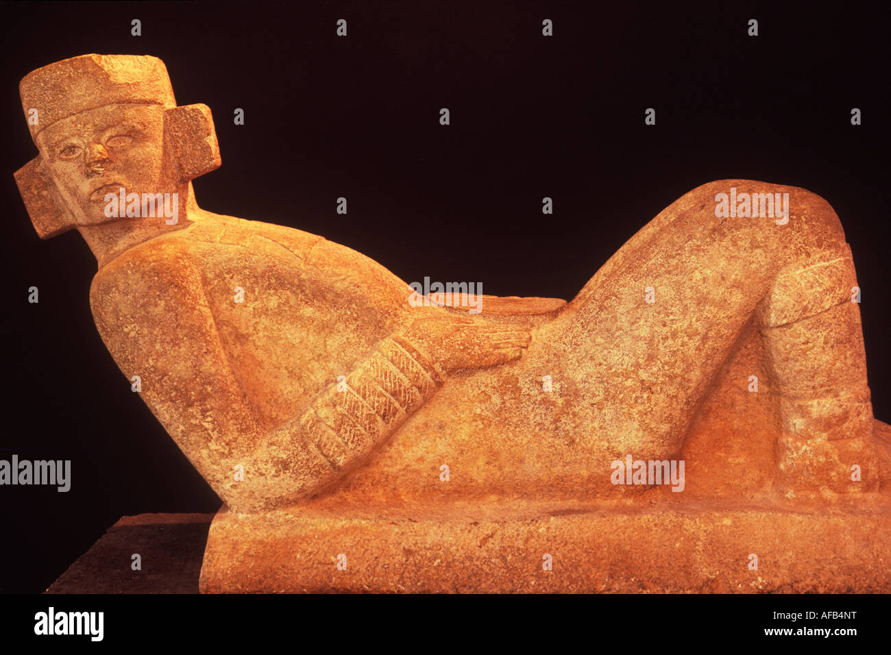 Mayan Indian statue Archeology Museum Merida Yucatan Mexico Stock Photo