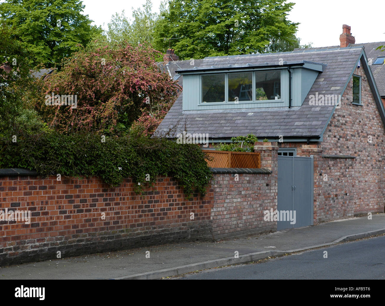 Studio built in back garden stock photo alamy