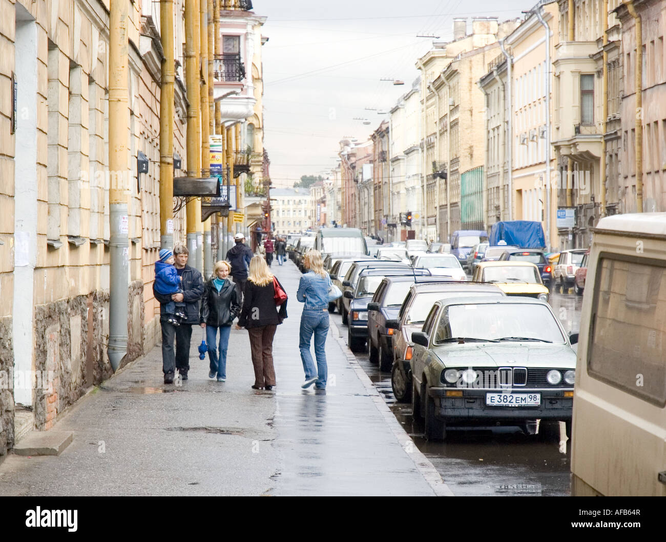 street scene in saint petersburg russia Stock Photo