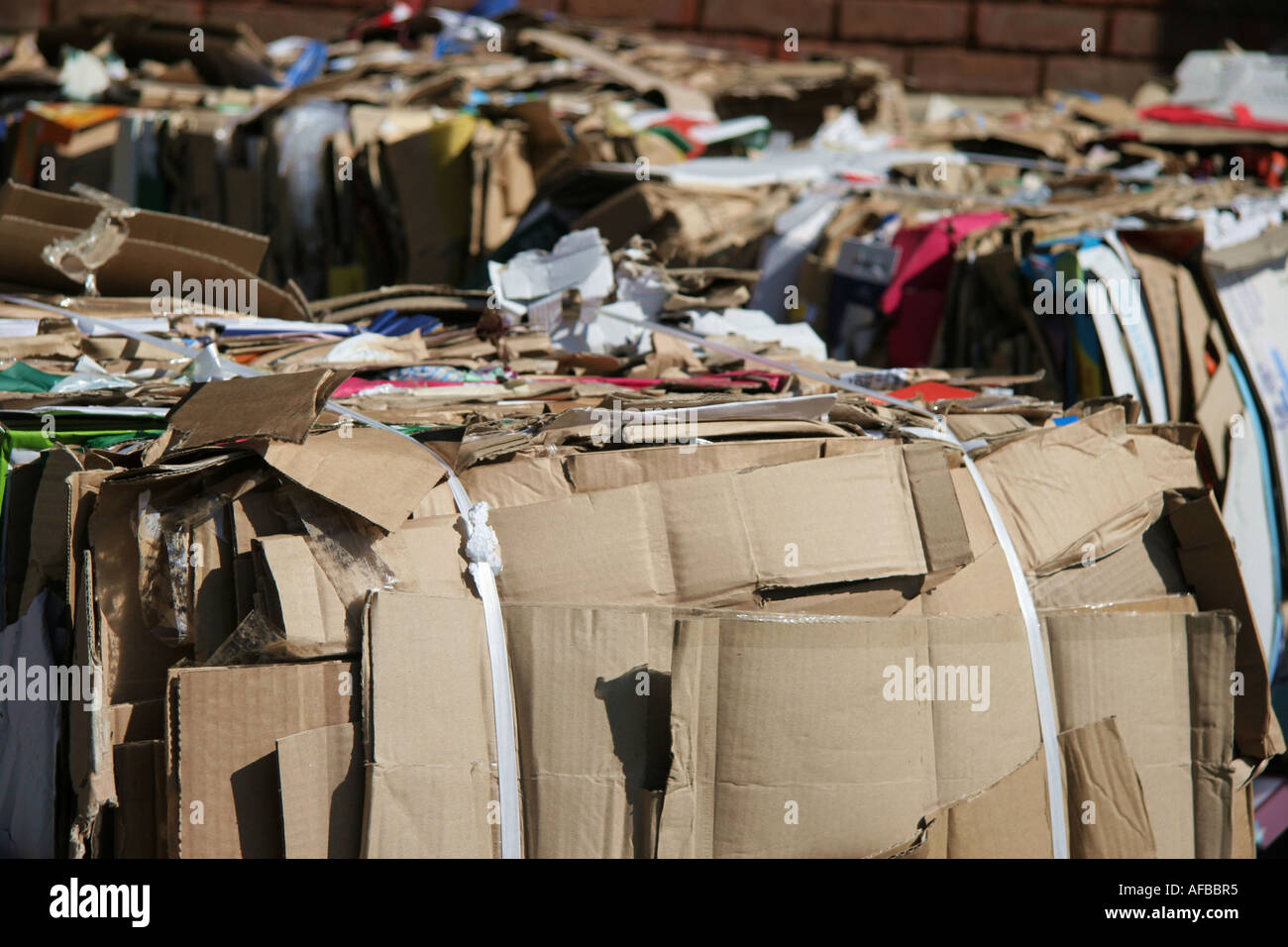 cardboard recycling depot Stock Photo Alamy
