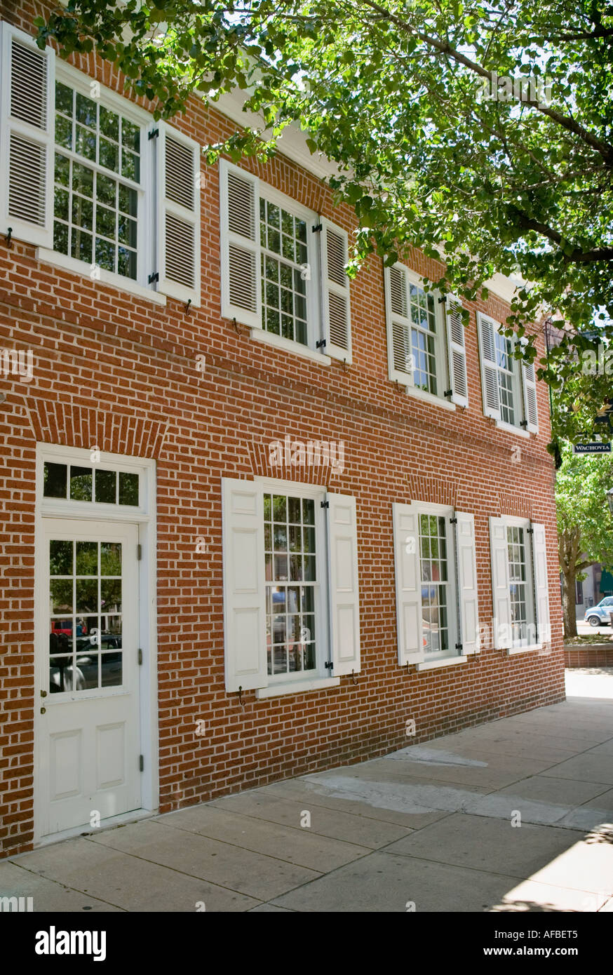 Colonial masonry architecture Market Street York Pennsylvania Stock