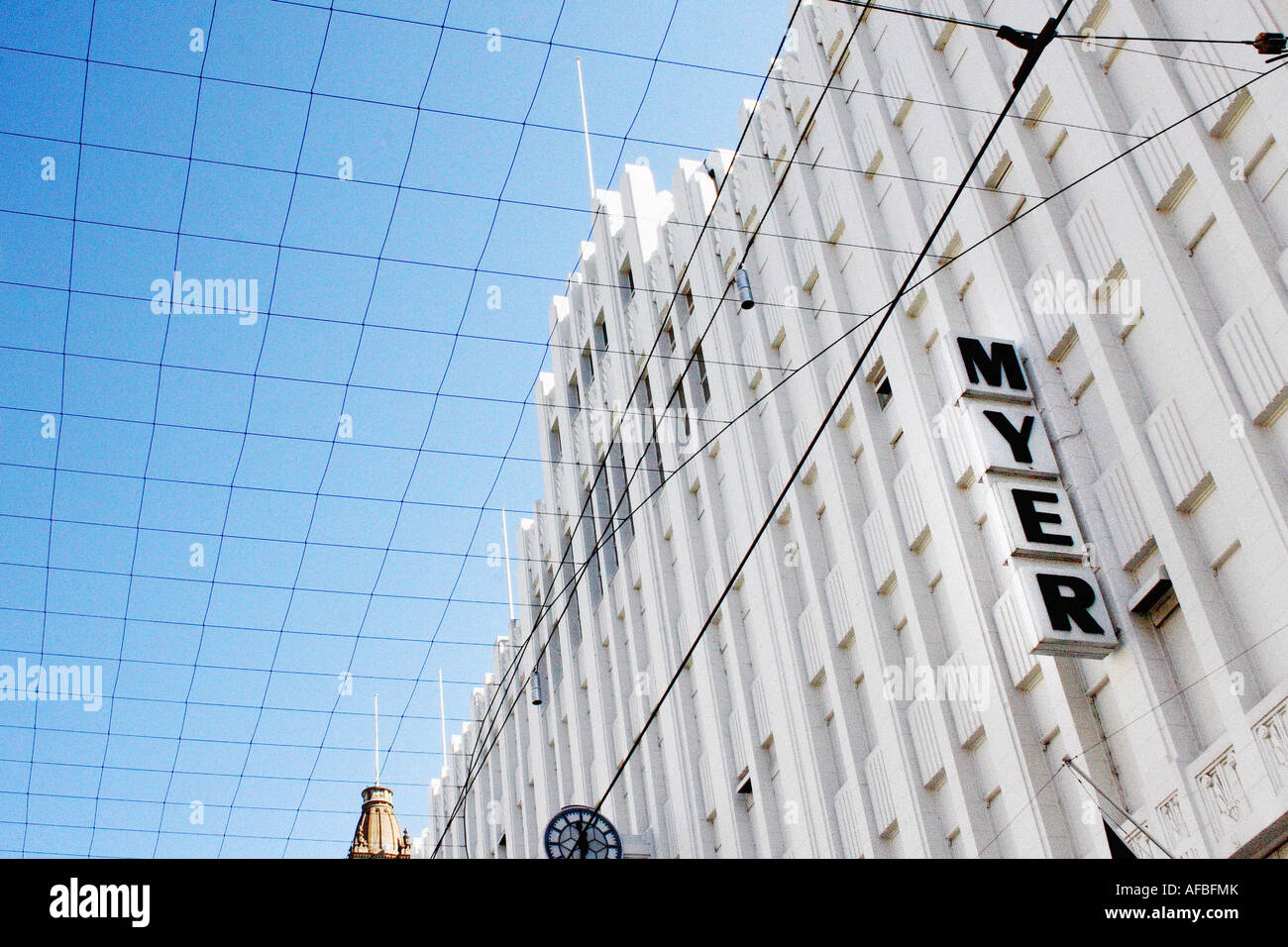 Myer building in Bourke Street Mall, Melbourne Australia Stock Photo