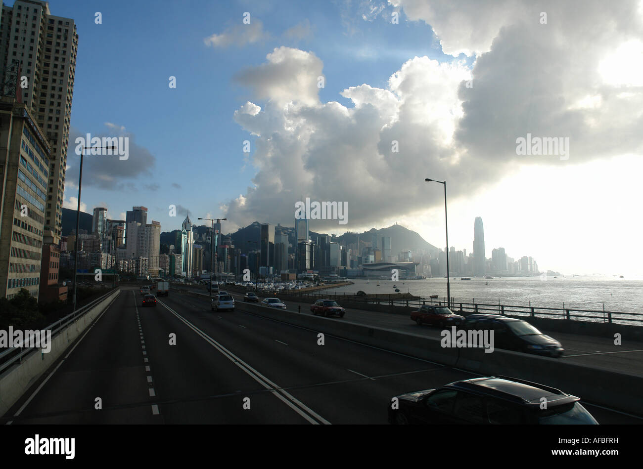 The island Eastern corridor Hong Kong China Stock Photo Alamy