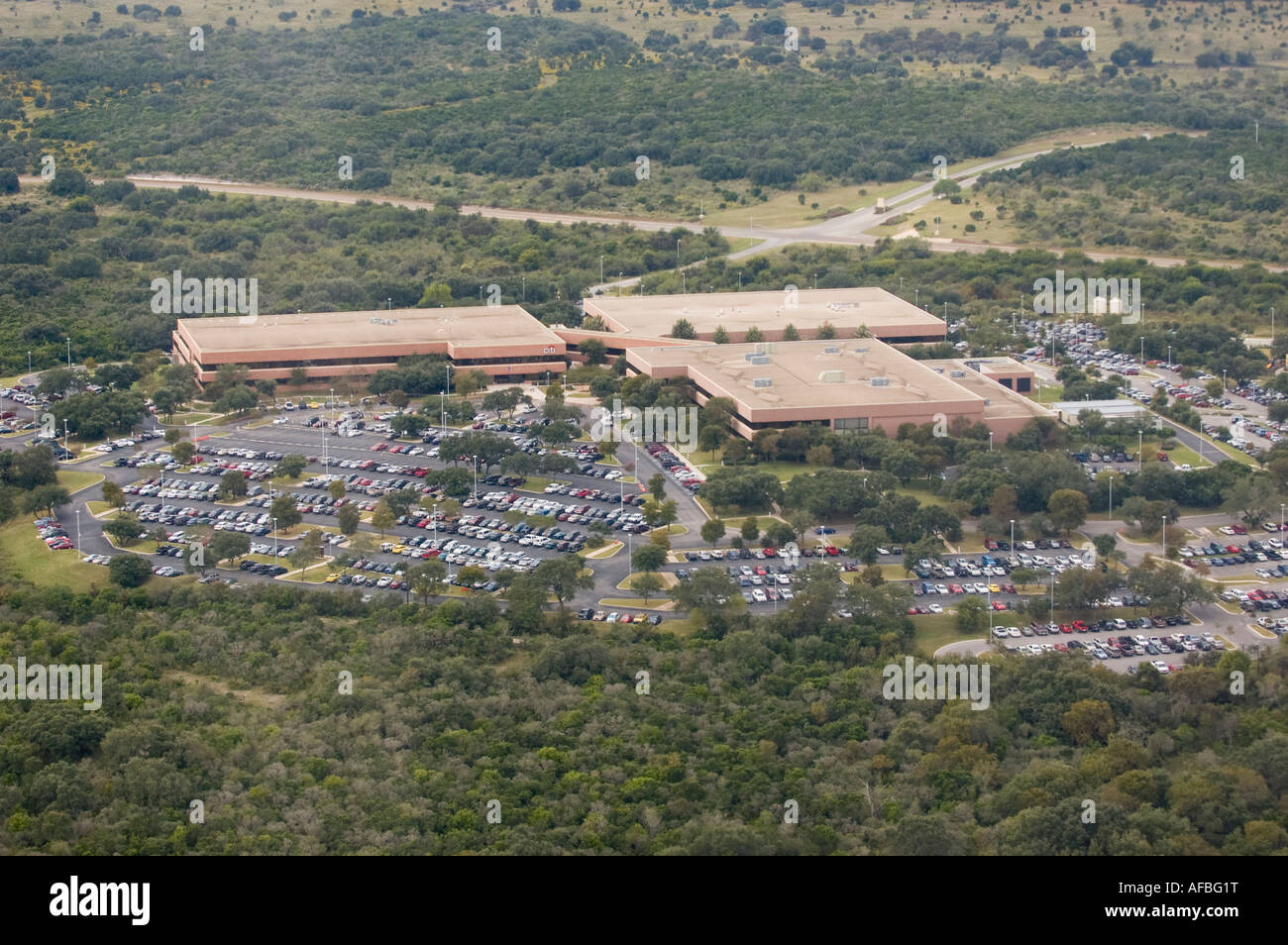 Aerial View of the Citi San Antonio Call Center in Texas. Stock Photo
