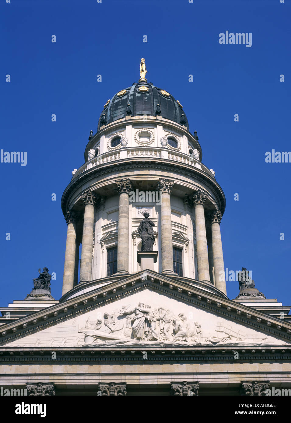 Franzosischer Dom French Cathedral in Berlin Germany completed in 1705 for Huguenot refugees Stock Photo