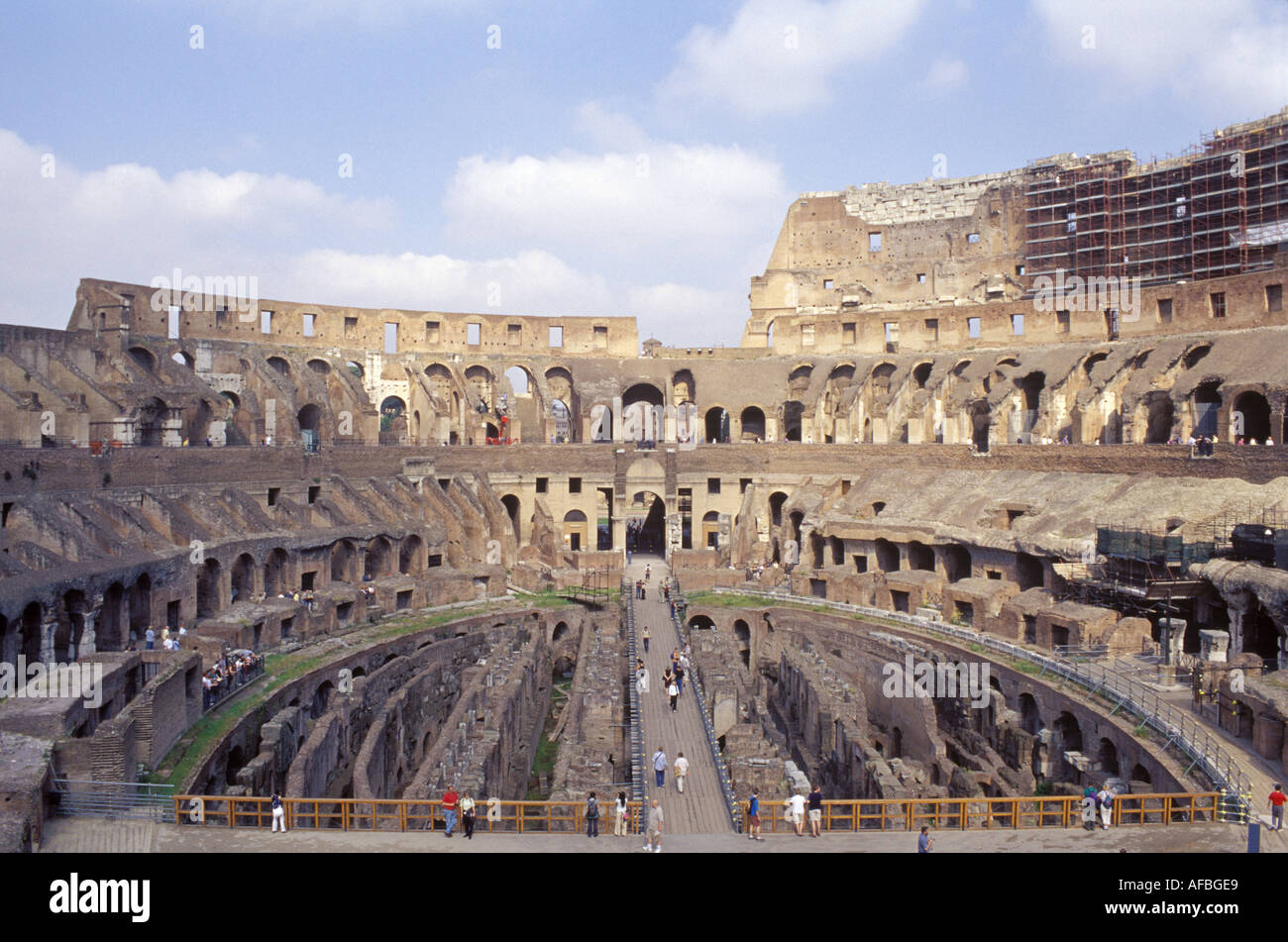The ancient Colosseum in Rome Italy Stock Photo