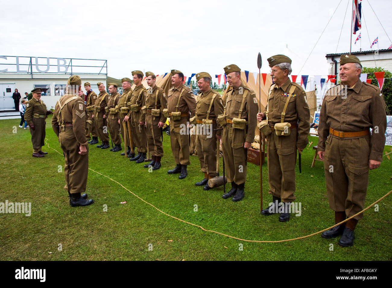 Television home guard theme Dads Army tribute at the Goodwood Revival west Sussex UK 2007 Stock Photo