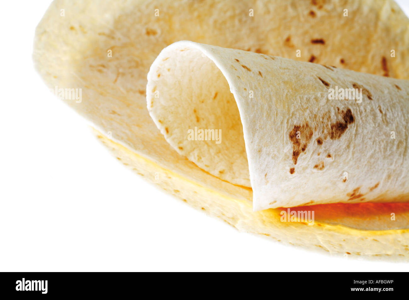 Two tortilla wraps, closeup Stock Photo Alamy