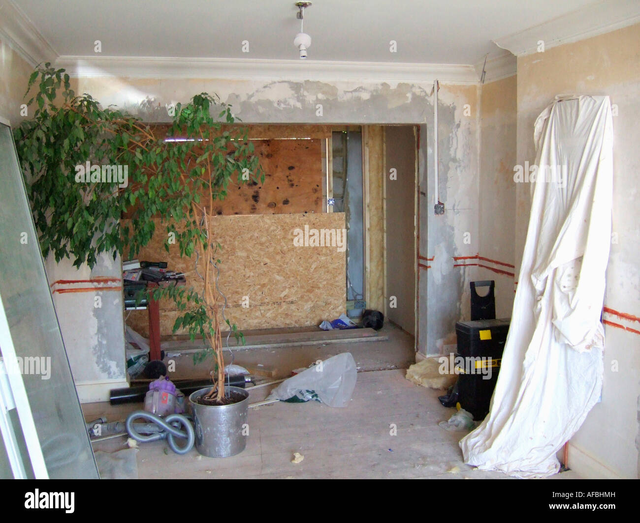 Private house, being redecorated and extended Stock Photo - Alamy