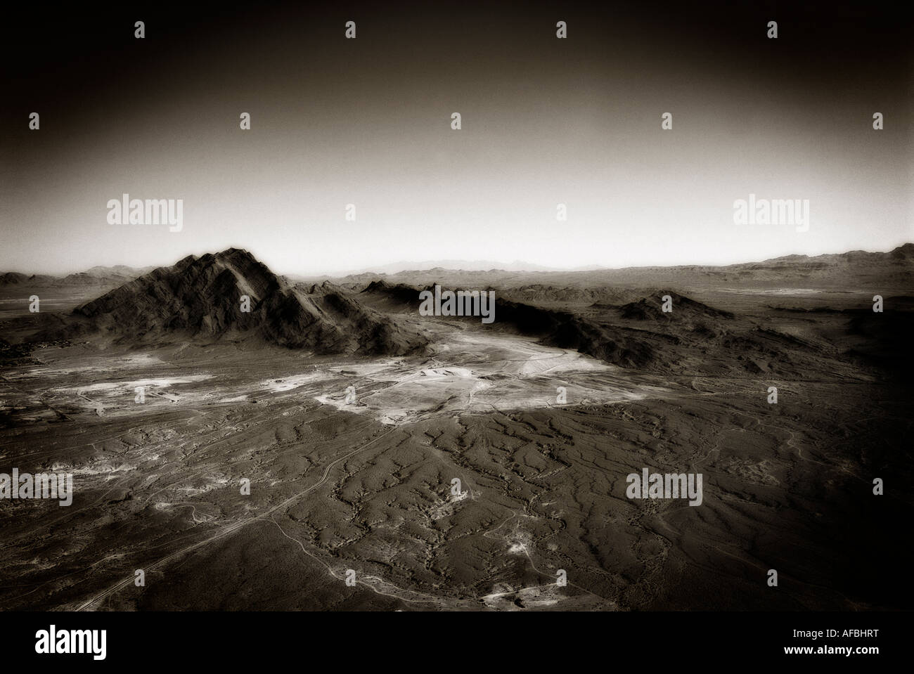 Aerial view of Mojave desert . Arizona State. USA Stock Photo