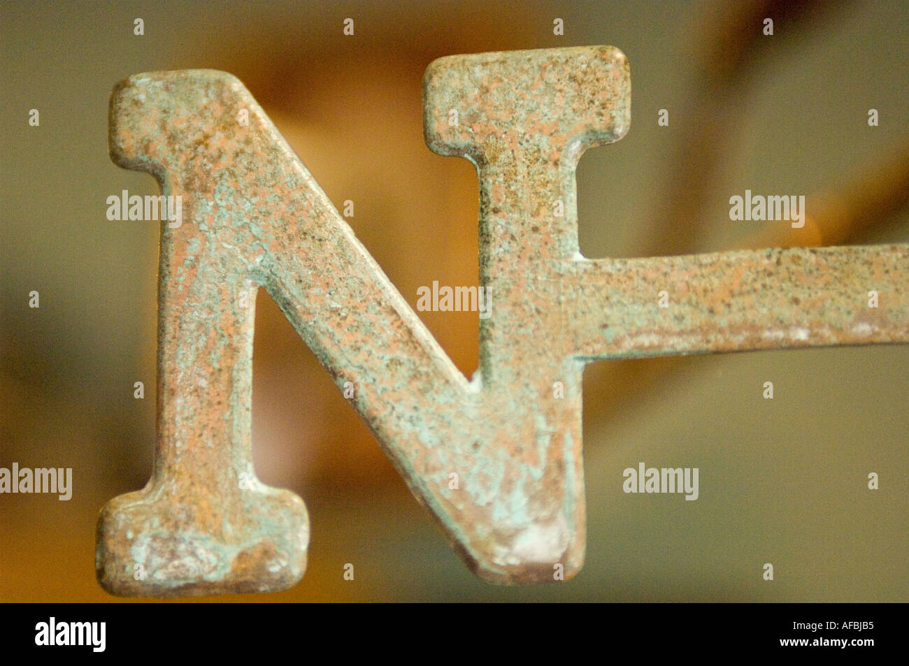 The Letter N Stock Photo