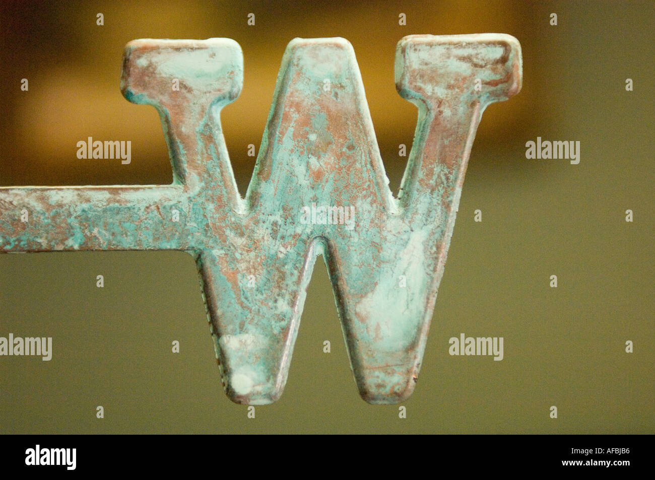 The Letter W Stock Photo
