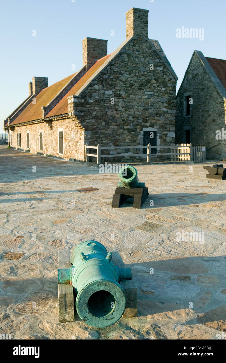 Bronze cannon at Fort Ticonderoga New York Stock Photo