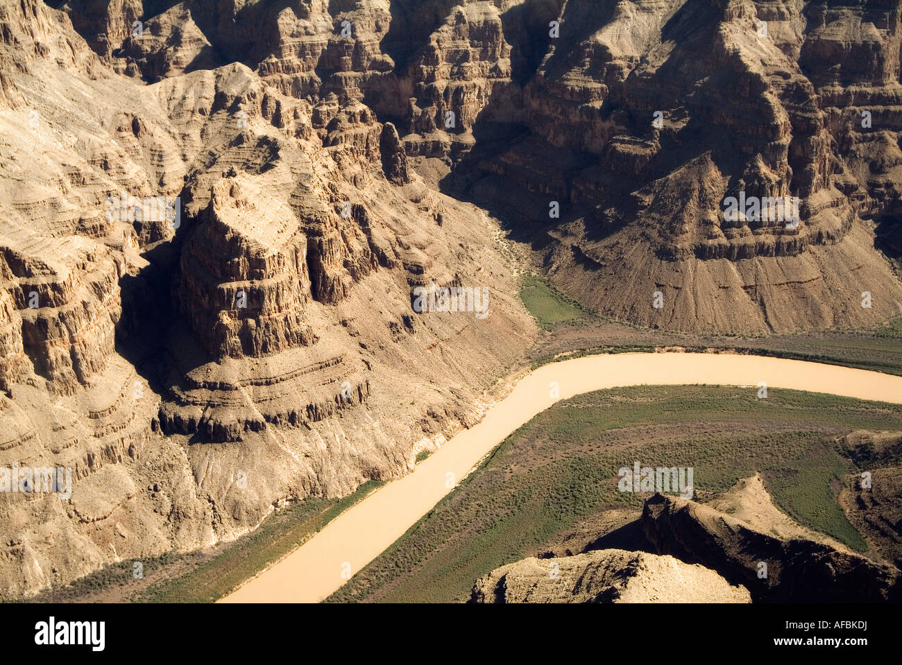 Aerial view of Colorado River. Grand Canyon National Park. Arizona State. USA Stock Photo