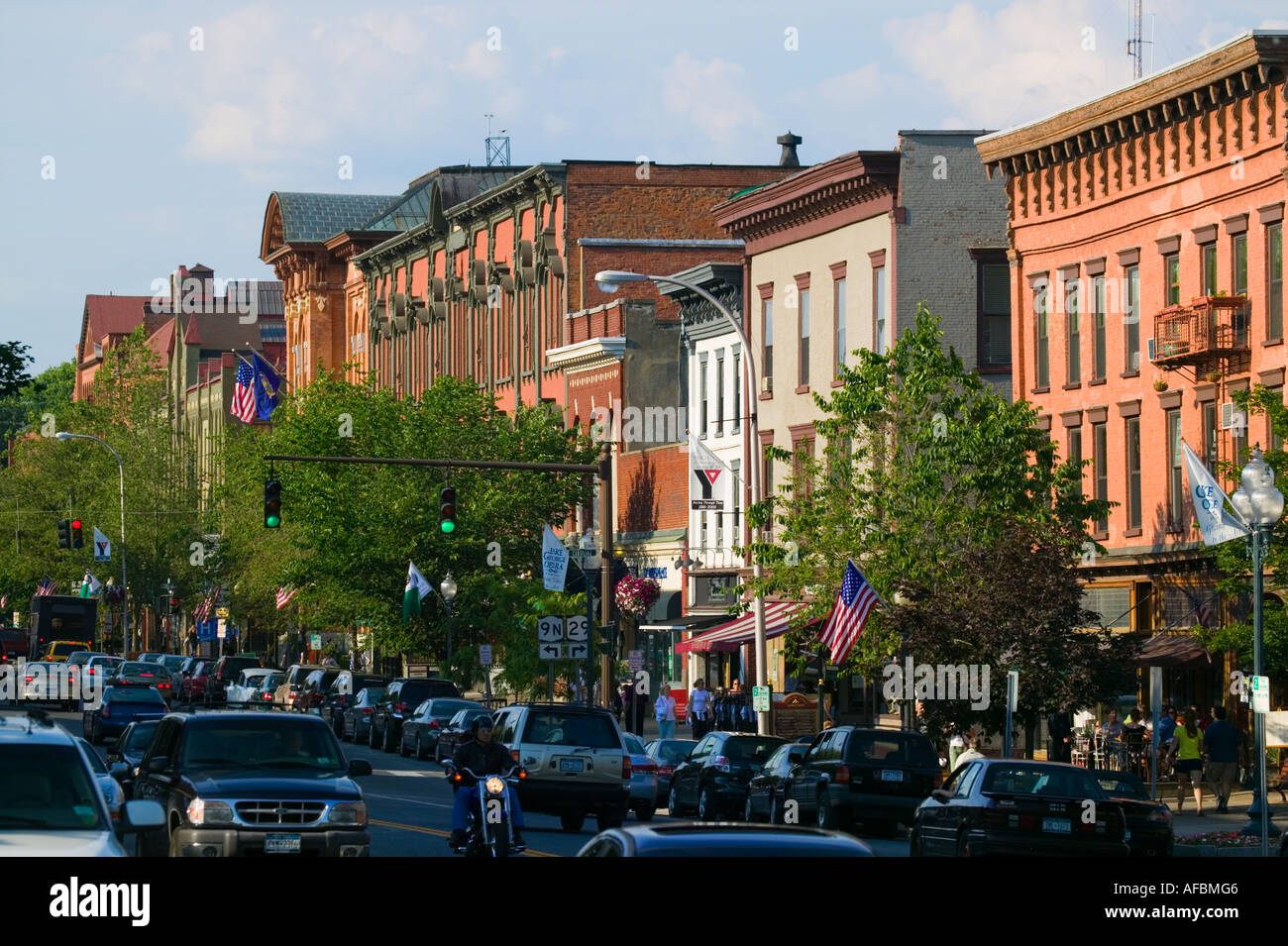 Broadway Saratoga Springs New York Stock Photo