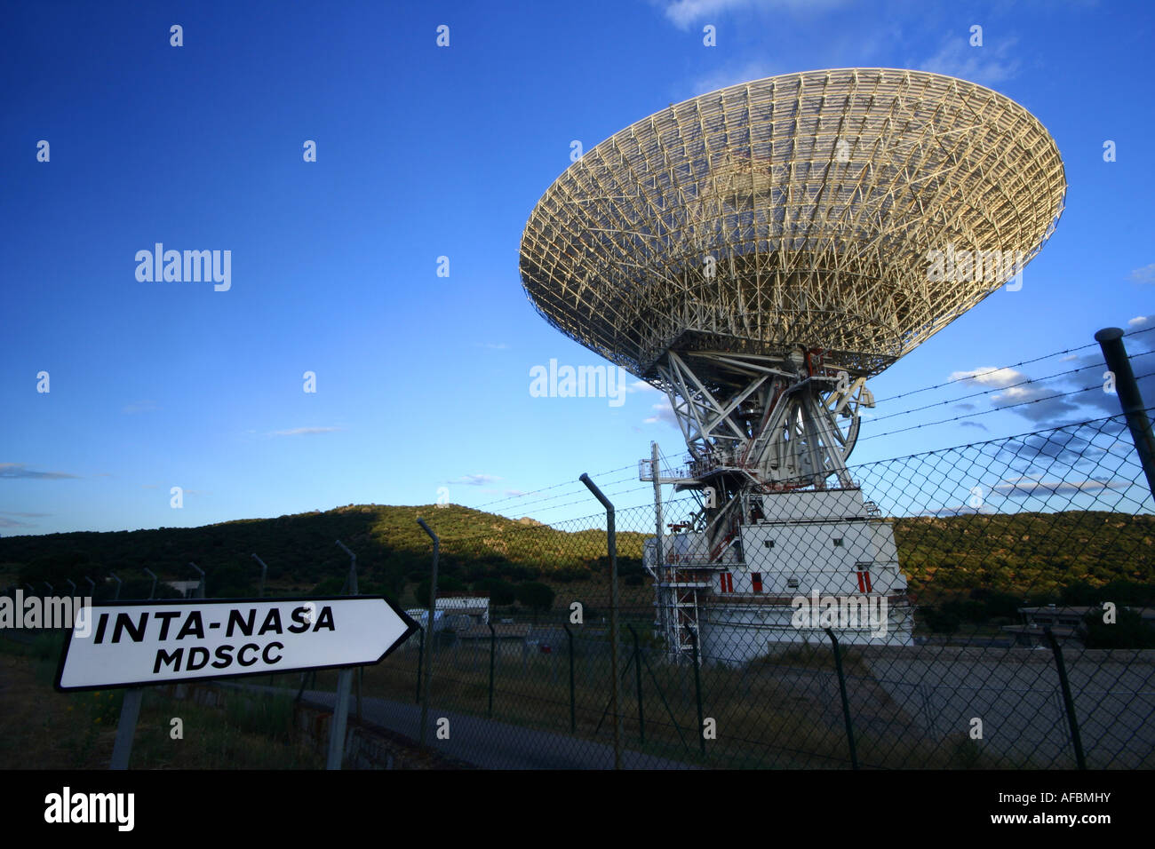 Large antenna in Robledo de Chavela, Madrid, Spain, part of NASA's Deep