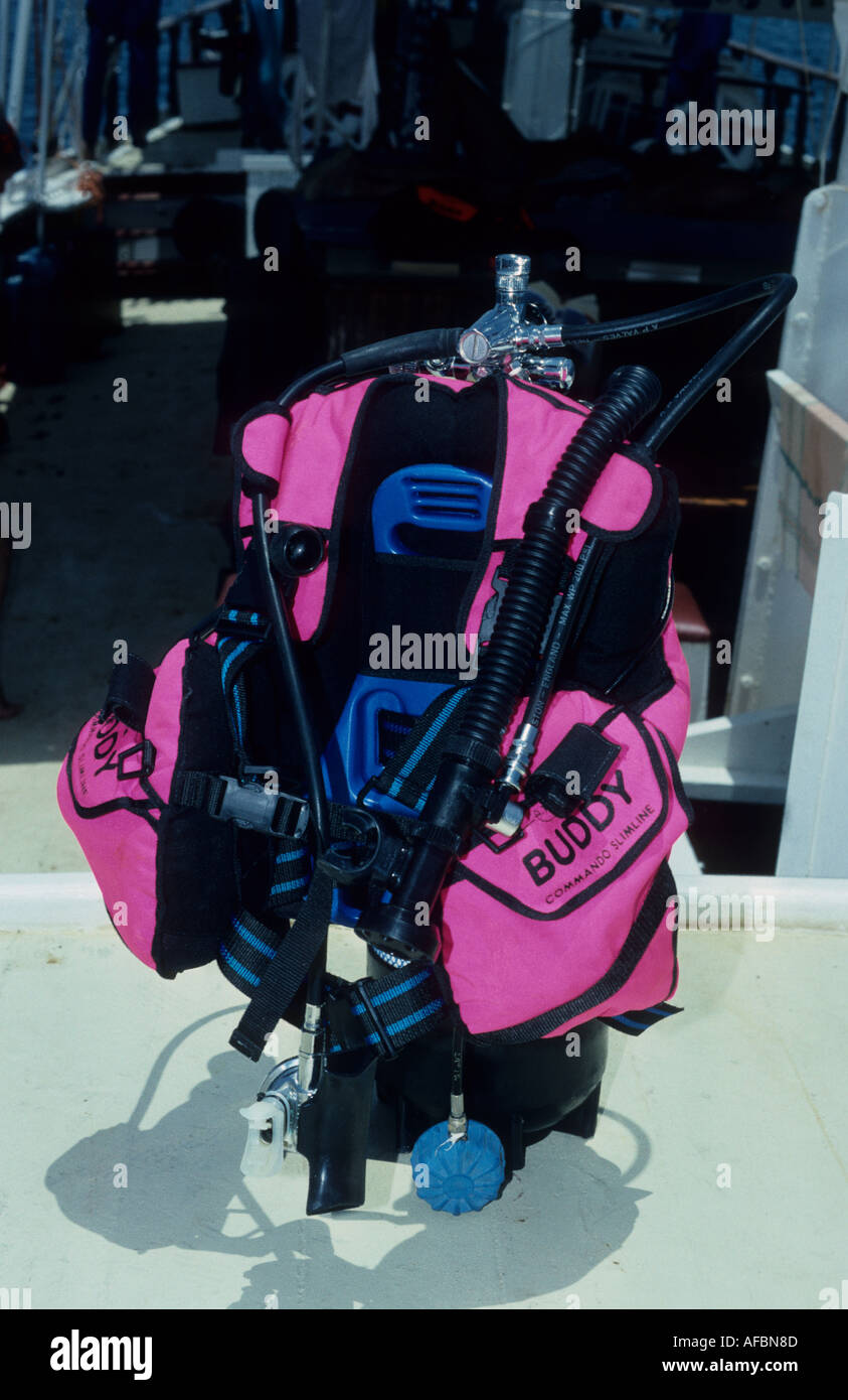 Modern diving equipment attached to a diving cylinder Demand valve with