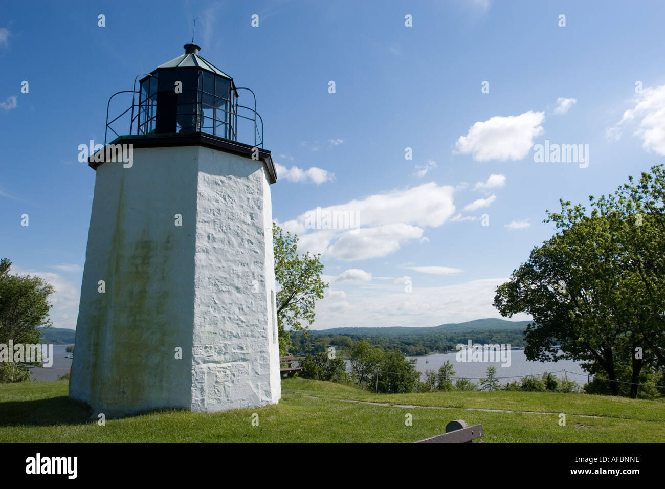 Stony Point Lighthouse Hudson Valley New York oldest on the river site of Revolutionary War battle Stock Photo
