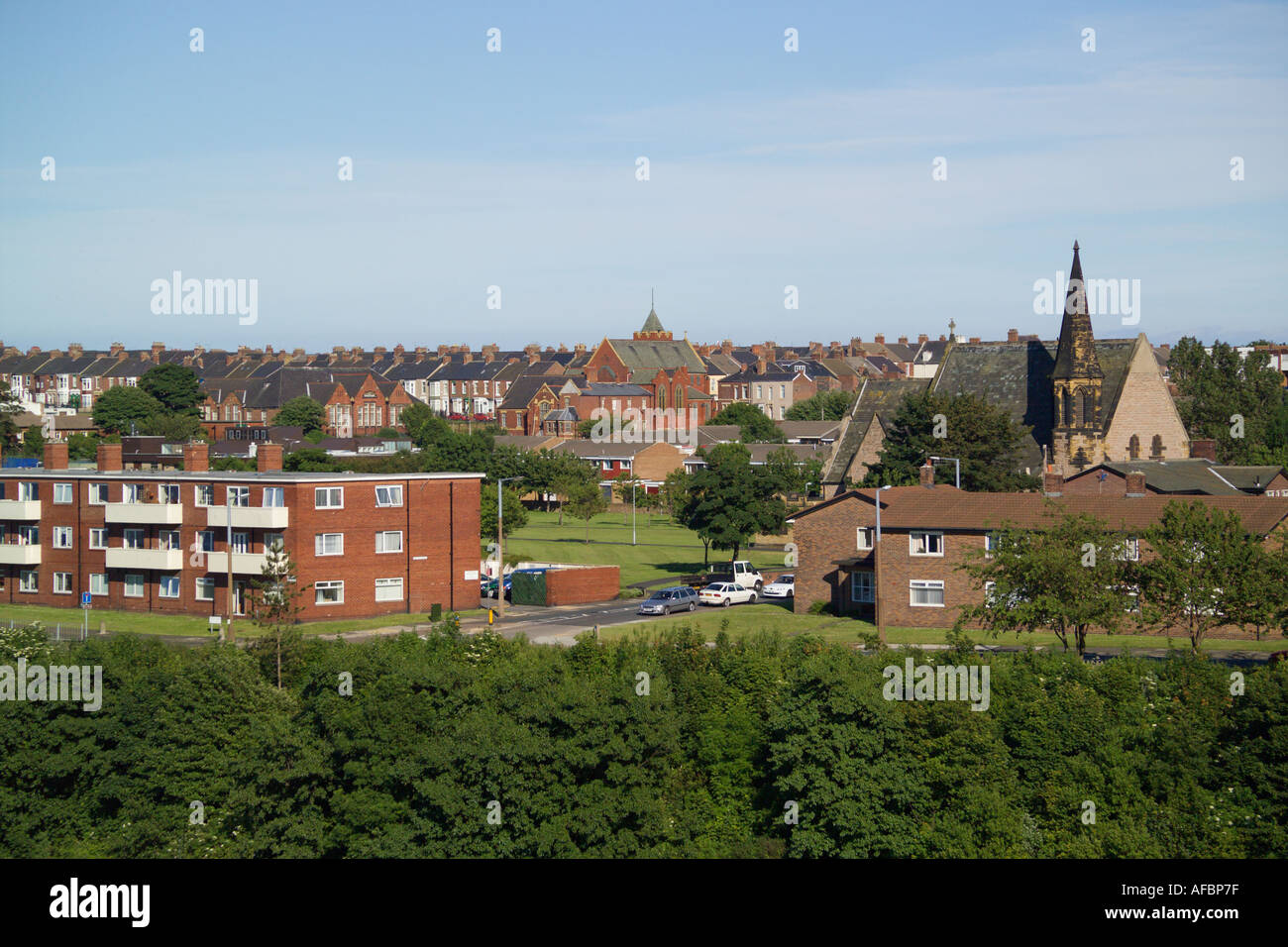Housing "South Shields" "Tyne and Wear" England Stock Photo Alamy
