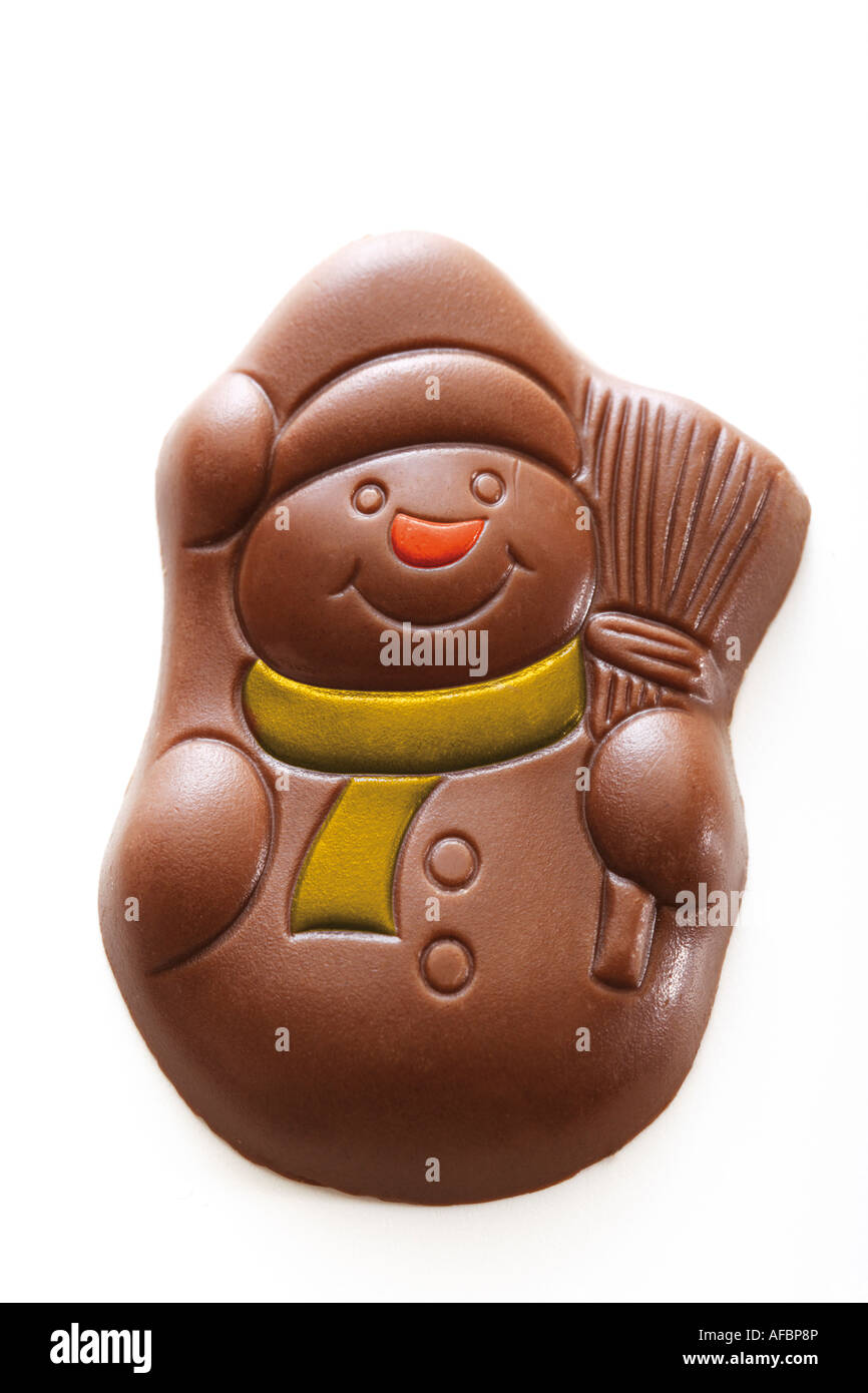 Chocolate snowman Stock Photo