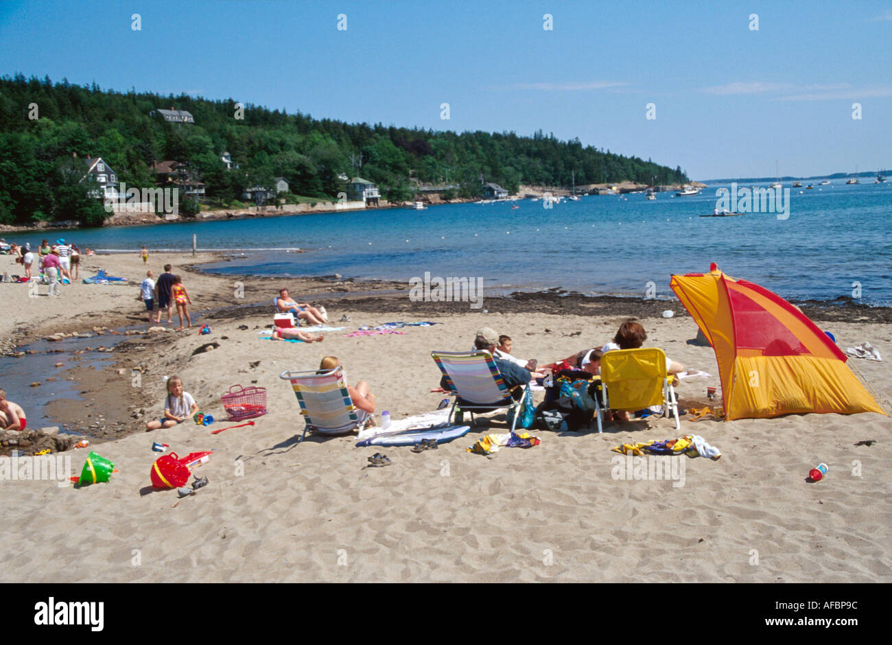 Mount desert island seal harbor public beach beaches hires stock