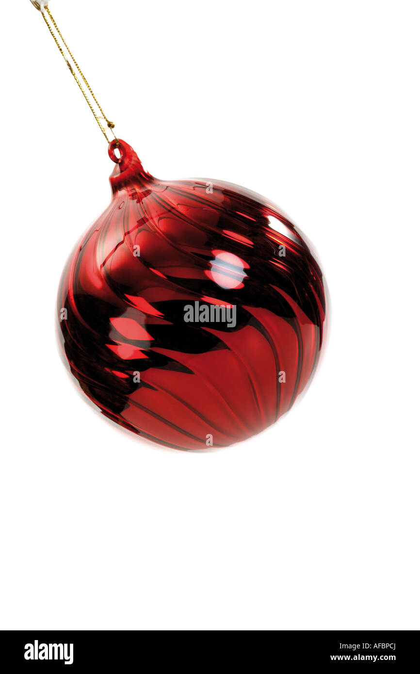 Red Christmas Tree Ball Stock Photo Alamy