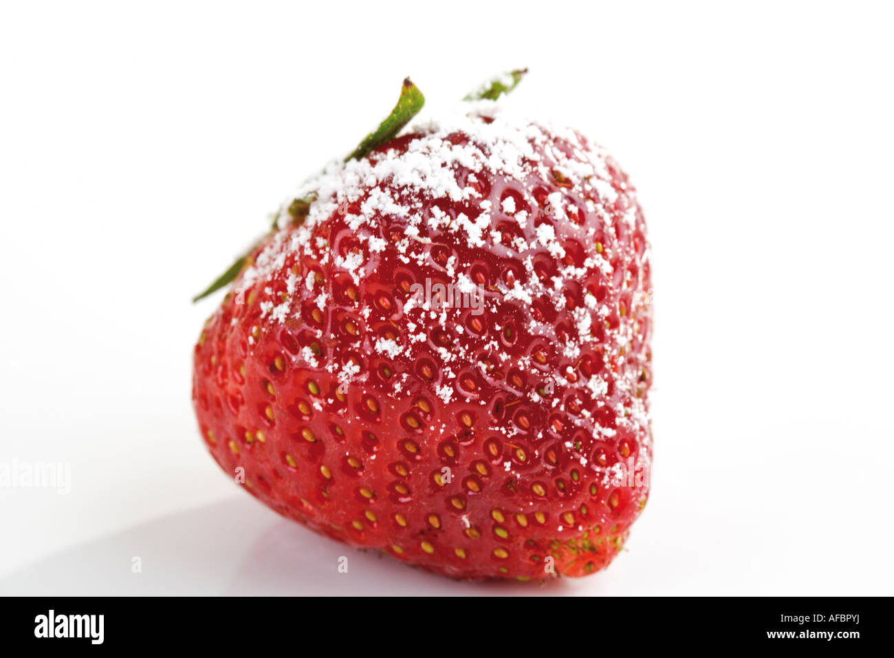 Strawberry with icing sugar, close-up Stock Photo - Alamy