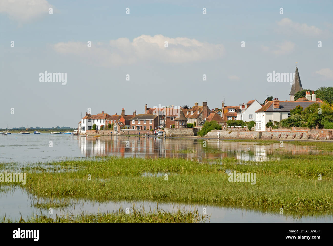 Bosham Village and Bosham Harbour on the Solent in West Sussex Stock Photo