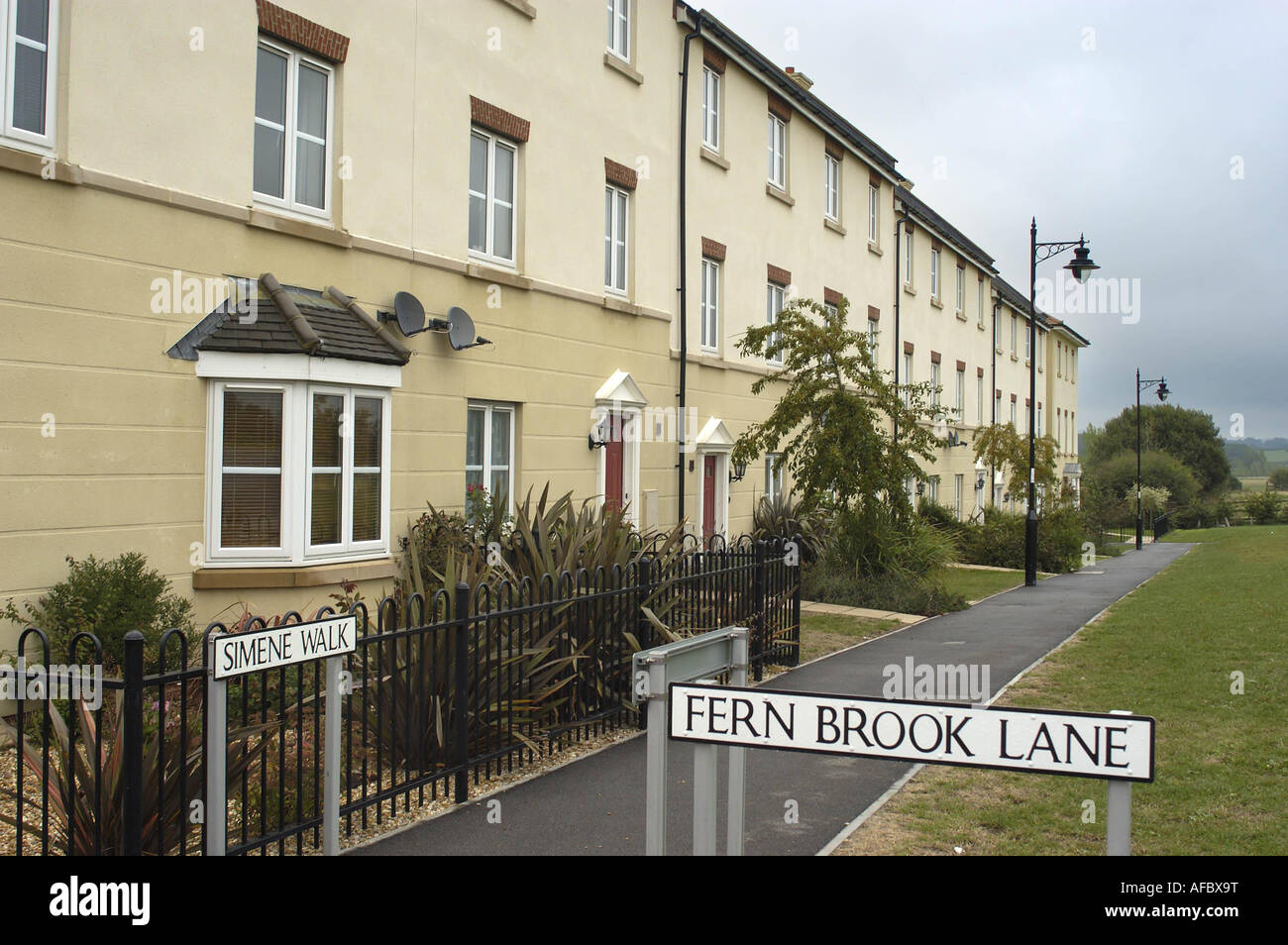 New Estate in Gillingham North Dorset Stock Photo Alamy