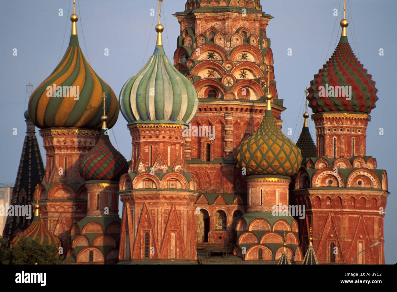 Moscow Russia,Eastern Europe European,Russian Federation,Red Square,St. Basil's Cathedral,built 1555 60 by Ivan the Terrible,Eastern Orthodox Church,r Stock Photo