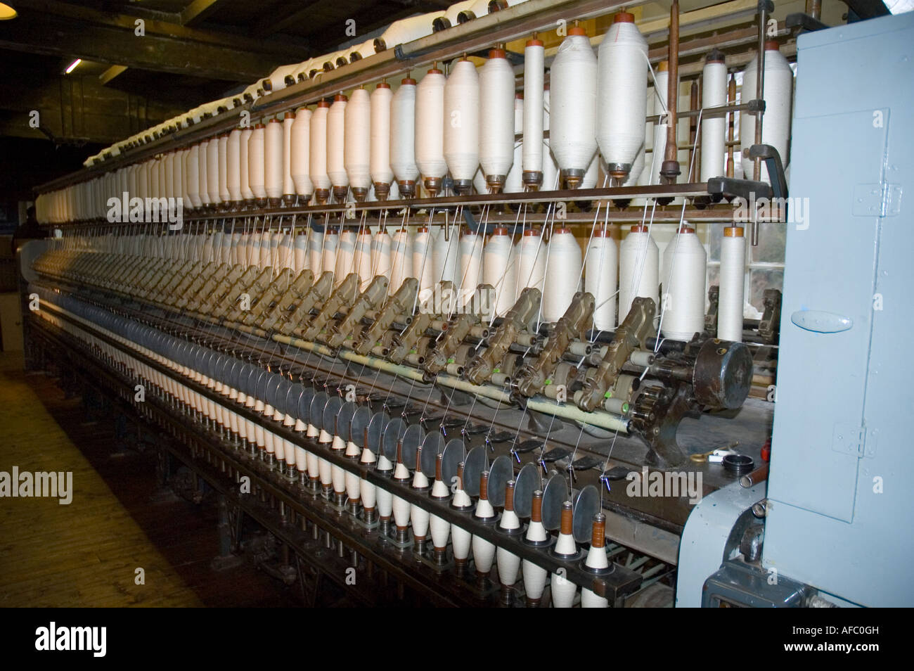 Cotton spinning machinery in a museum, England, UK Stock Photo Alamy