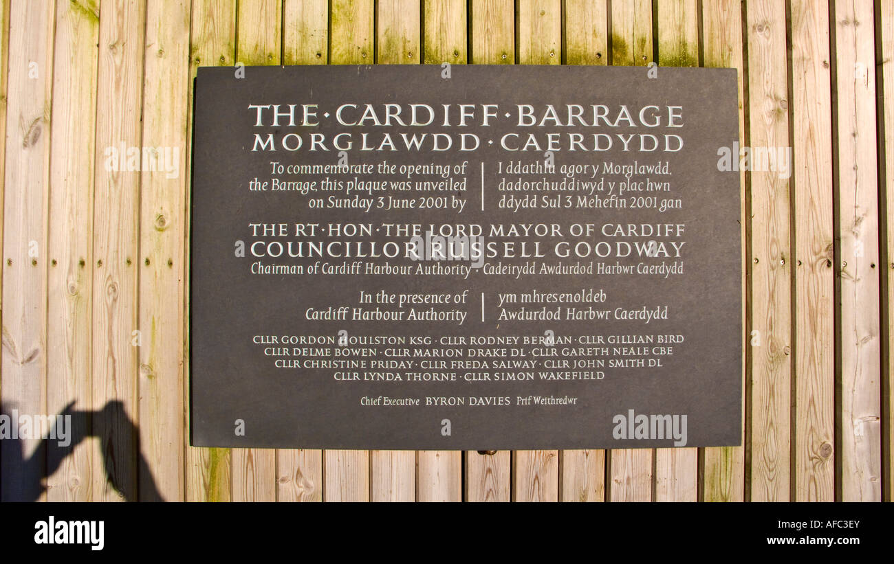 Cardiff Barrage Stock Photo