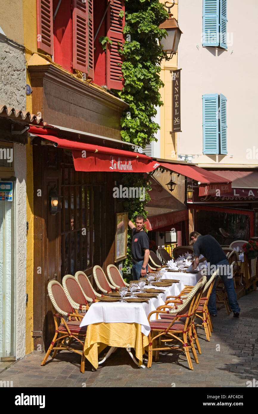 Restaurant Saint Antoine Street City of Cannes France Stock Photo Alamy