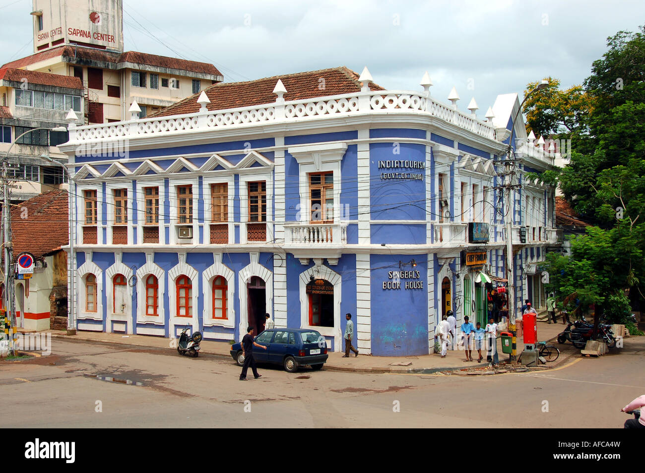 Government of India Tourist Office and Singbal's Book House in Panaji