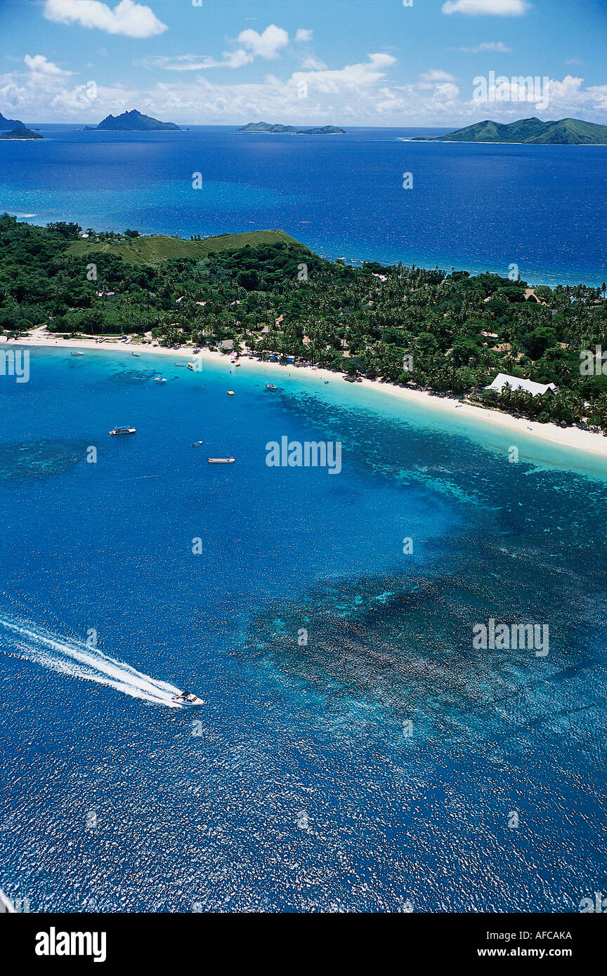 Aerial Photo, Mana Island Resort Mamanuca Group, Fiji Stock Photo Alamy