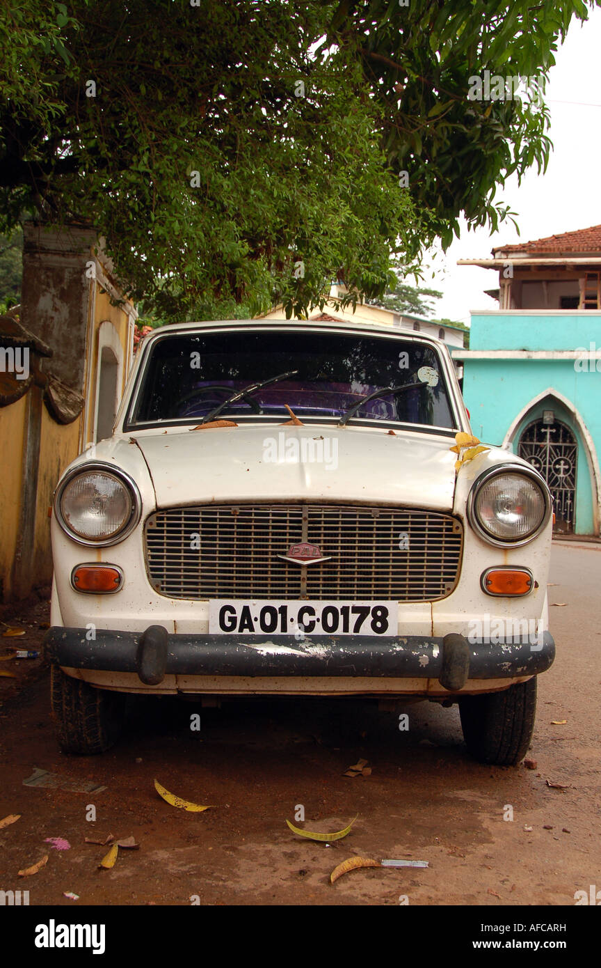 Old car parked in Panaji, Goa, India Stock Photo Alamy