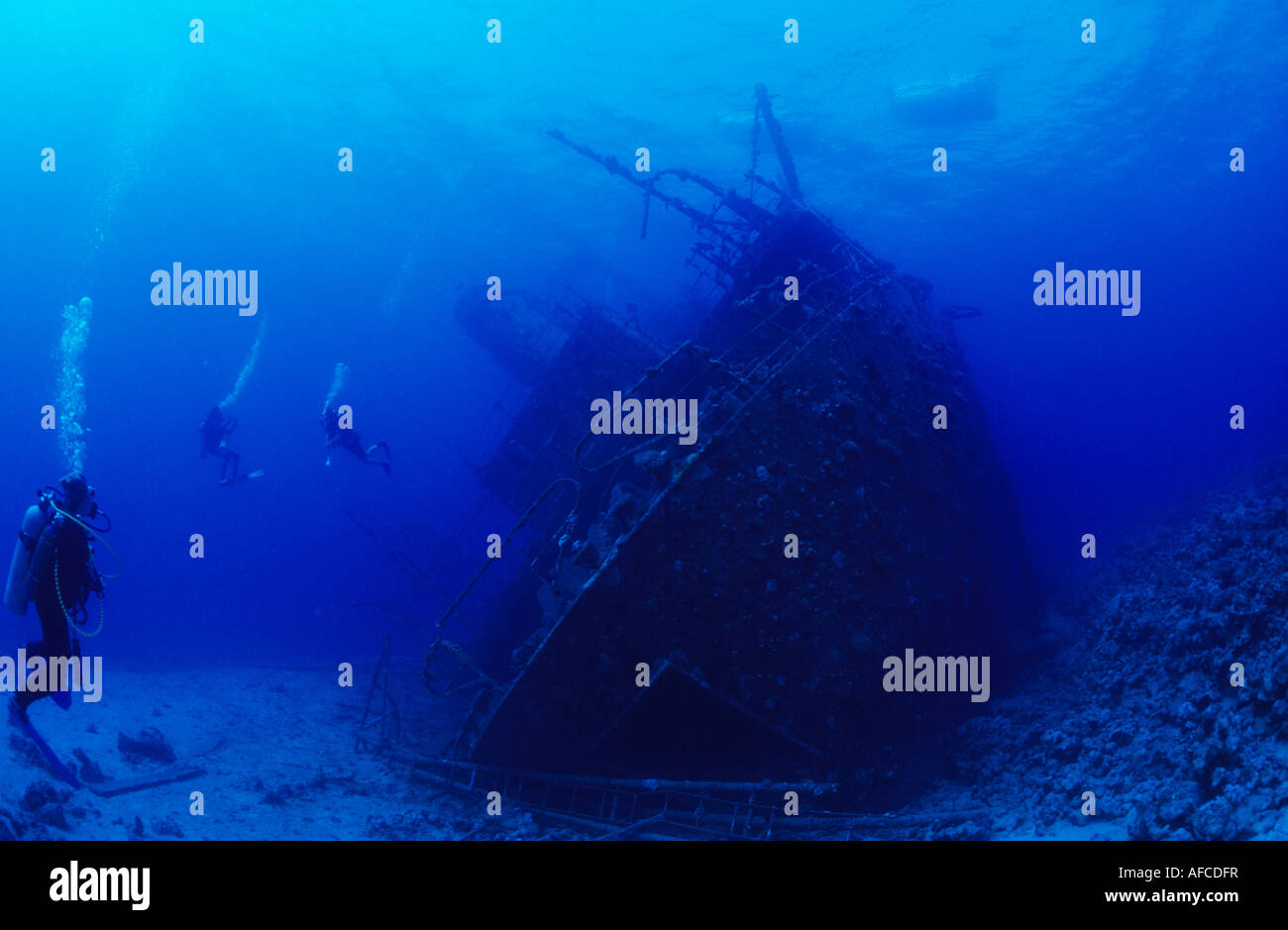 Ship Wreck. Underwater Wreck Stock Photo
