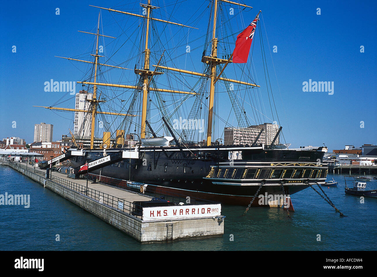 HMS Warrior, Naval Heritage Area, Portsmouth Hampshire, England Stock Photo