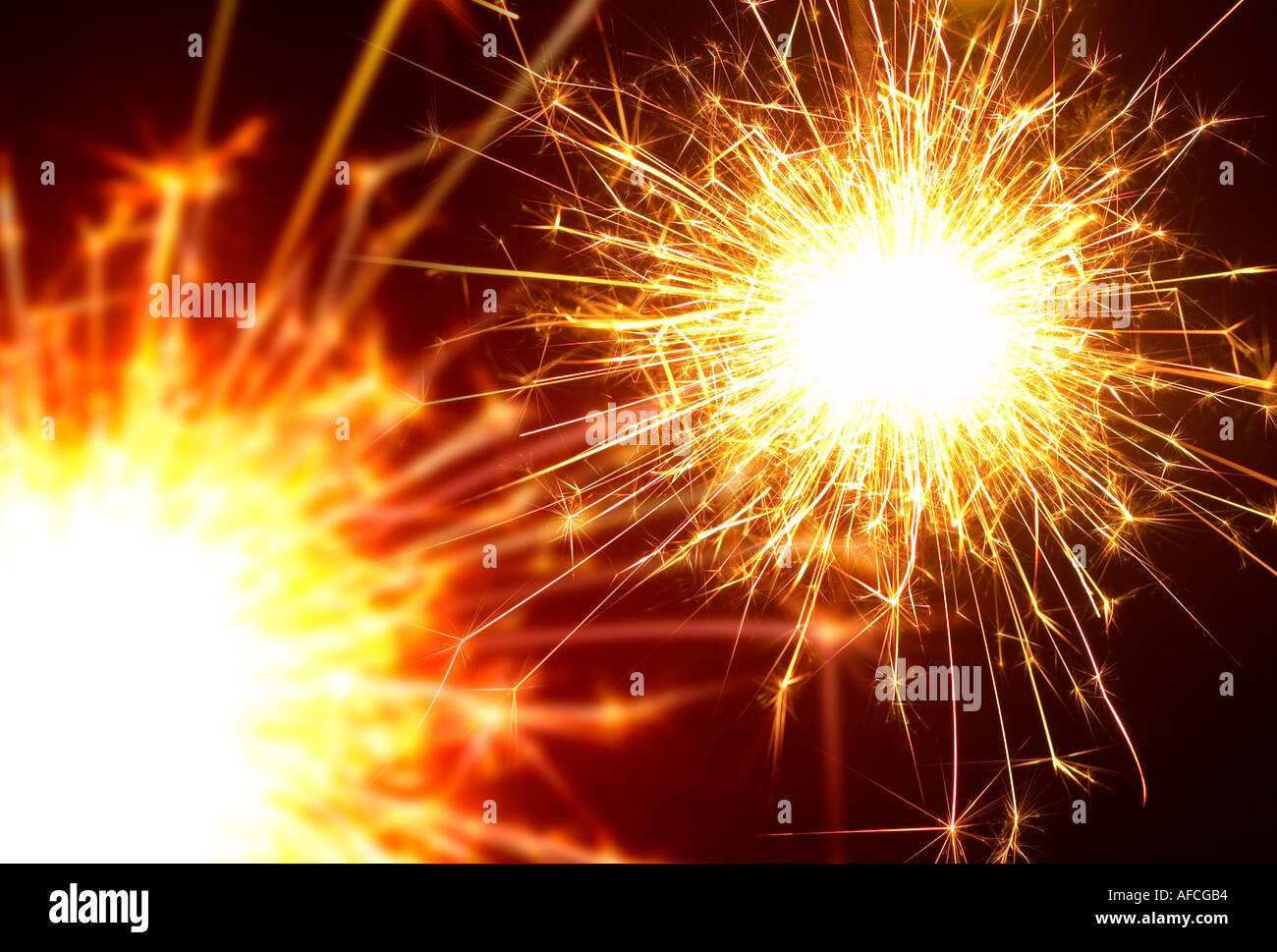 Sparkles against a black background Stock Photo