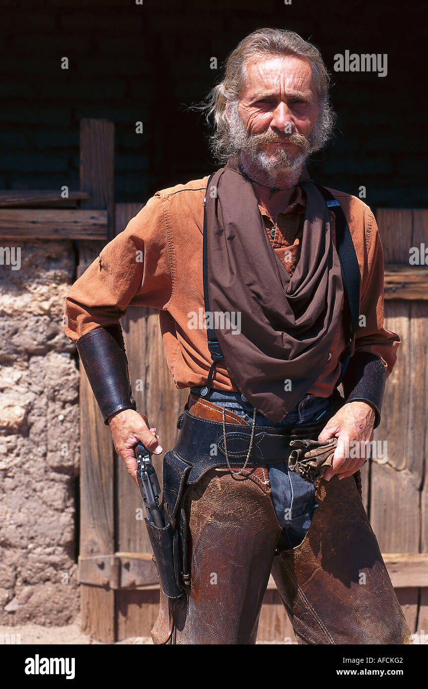 Gunslinger Tony Harms, Tombstone, Arizona USA Stock Photo