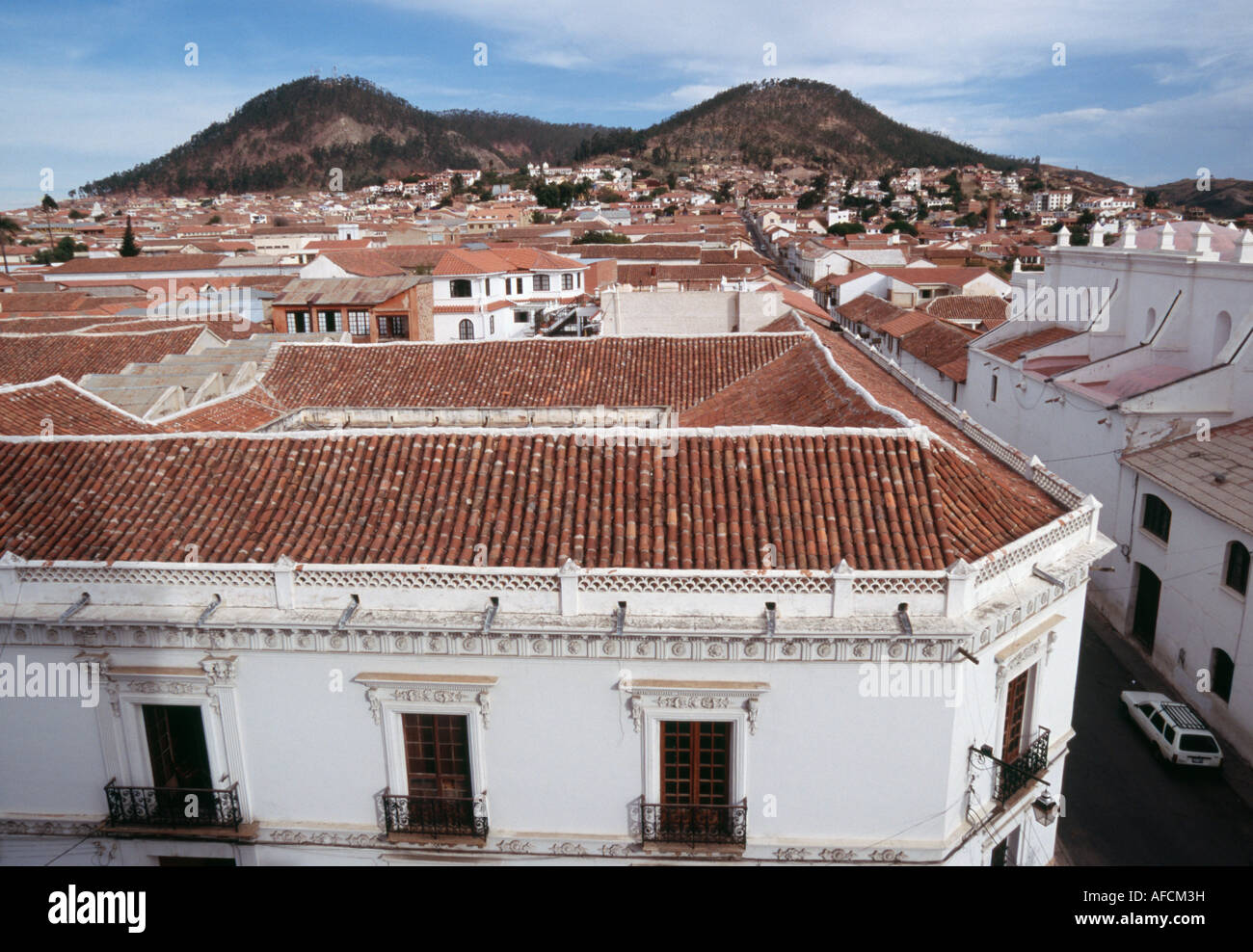 Colonial architecture - Sucre, Chuqisaca, BOLIVIA Stock Photo