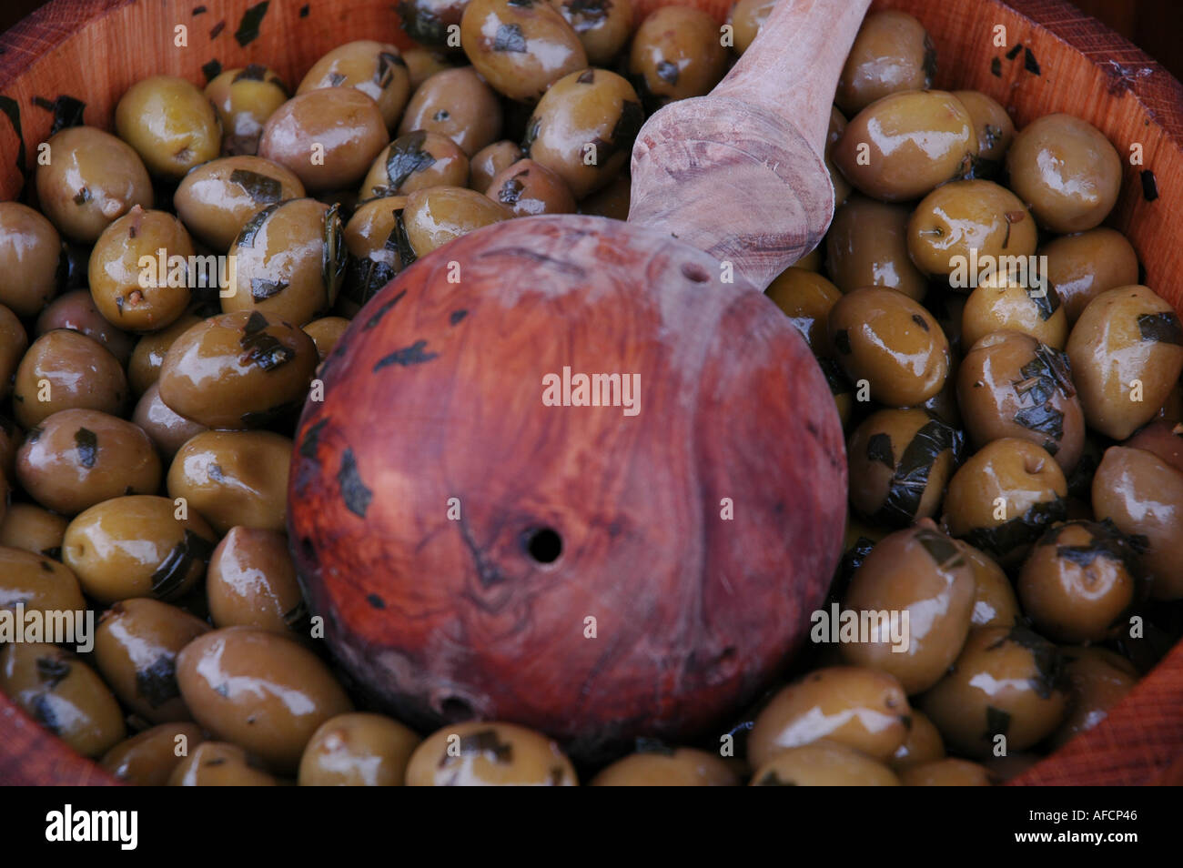 Green olives Broadway Market London Stock Photo Alamy