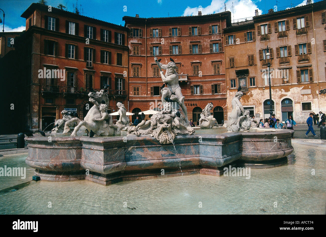 "geography / travel, Italy, Rome, squares, Piazza Navona, four rivers
