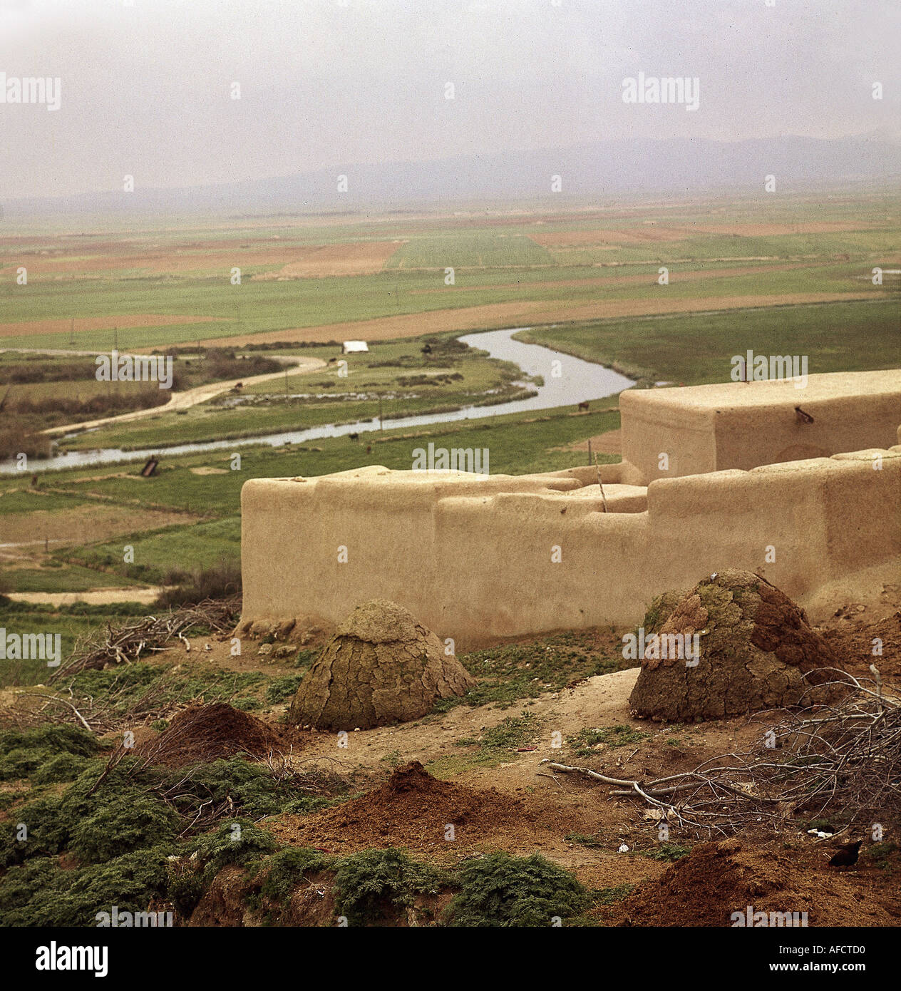 geography / travel, Syria, Kadesh, Tell el Kadesh, Orontes Valley, place of the battle between Egyptian and Hittites in 1285 B.C., Stock Photo