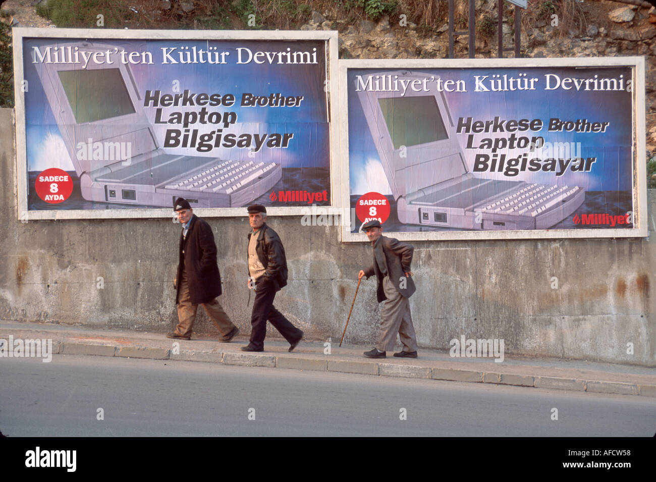 Istanbul Turkey,Turkish Europe Asia,billboard,advertisement,ad advertising advertisement,ad advertising advertisement ad advertising advertisement,adv Stock Photo