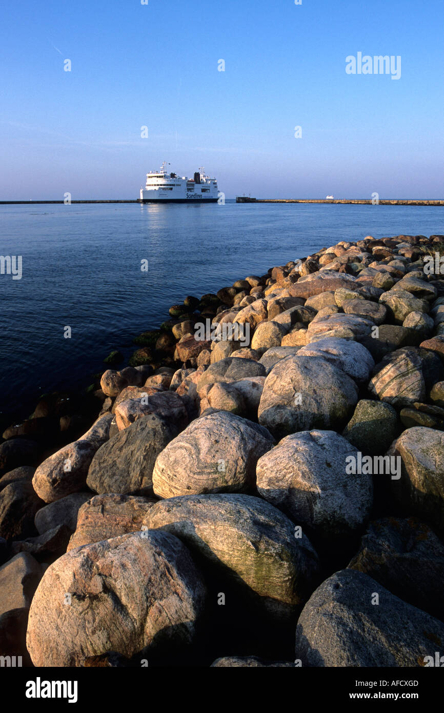 Scandlines Ferry near Rodby, Rodbyhavn, Lolland, Denmark Stock Photo